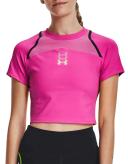 Under Armour Women's Run Anywhere Crop Short Sleeve Pink MD