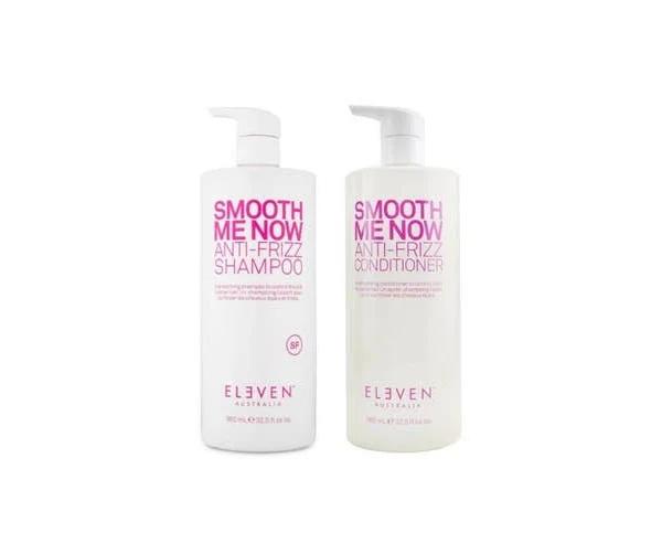 Eleven Australia Smooth Me Now Anti-Frizz Shampoo & Conditioner 960ml Duo - AfterPay & zipPay Available