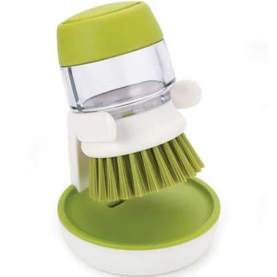 Joseph & Joseph Palm Scrub Soap Dispensing Brush (Green)