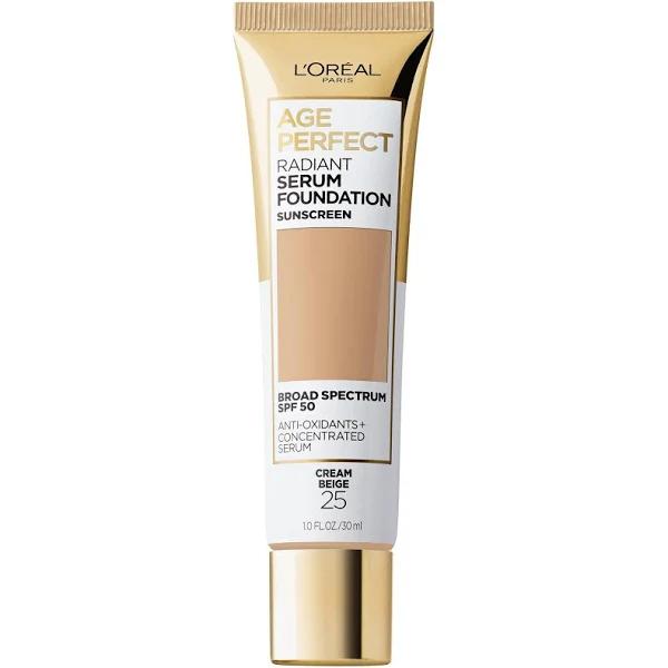 L'Oreal Paris Age Perfect Radiant Serum Foundation with SPF 50, Cream