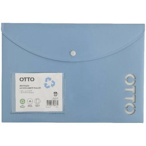 Otto A4 Recycled Document Wallet Blue