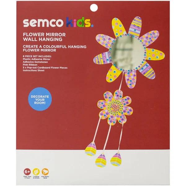 Semco Kids Flower Mirror Wall Hanging