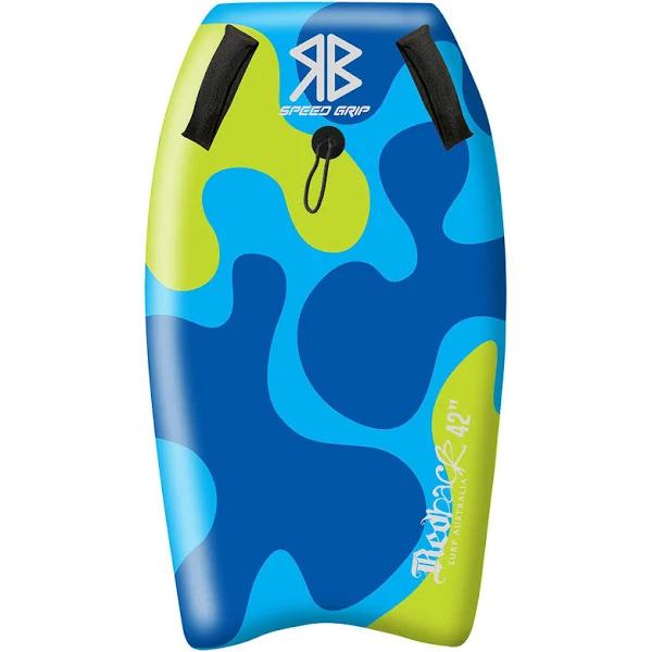 Redback Speed Grip 42" Bodyboard w/Padded Handles Beach Surf Boogie Board Blue