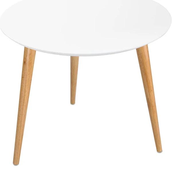 Artiss Round Side Table - White