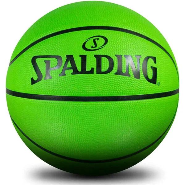 Spalding Fluro Green Outdoor Basketball in Size 7