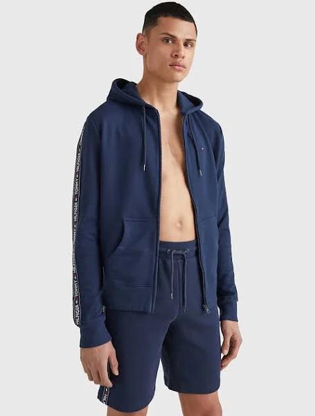 Tommy Hilfiger Full Zip Tape Hoodie Navy