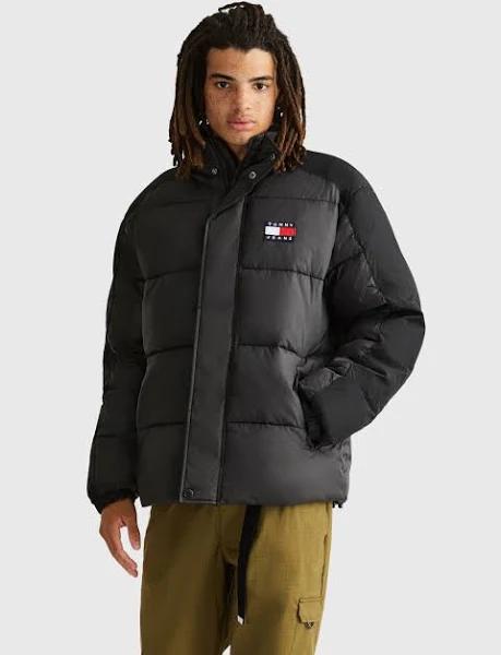 Tommy Jeans Tonal Badge Puffer Jacket Black