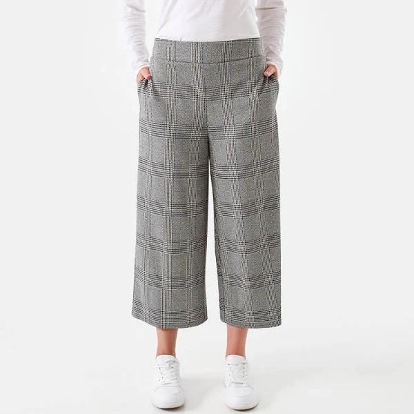 Kmart Knit Culottes - Check Size: 6