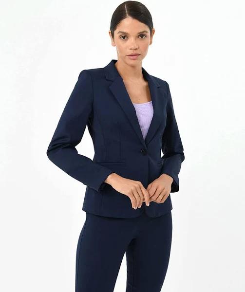 Forcast Women's Safira Suit Jacket - Navy - 12 - AfterPay & zipPay Available