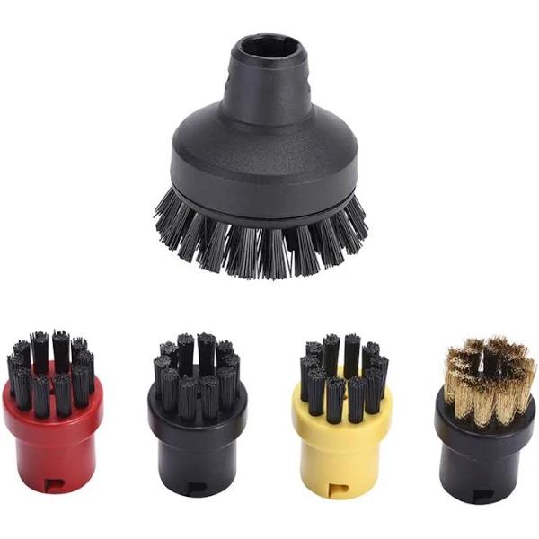 Steam Cleaner Round Brush Set 5 Pcs Steam Cleaners Cleaning Nozzles Attachments Accessories Kit Replacement For Karcher Sc1 Sc2 Sc3 Sc4 Sc5 SC7 Ctk10