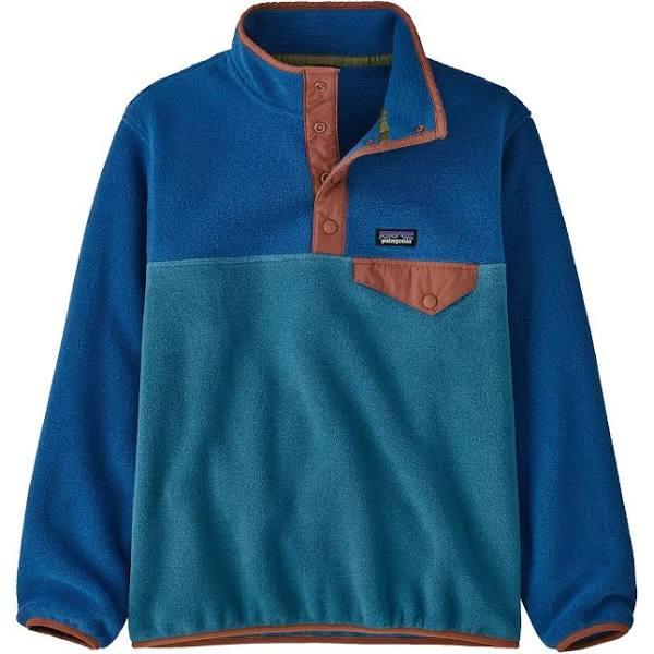 Patagonia Synch Snap-T Kids Fleece Pullover - Wavy Blue - S