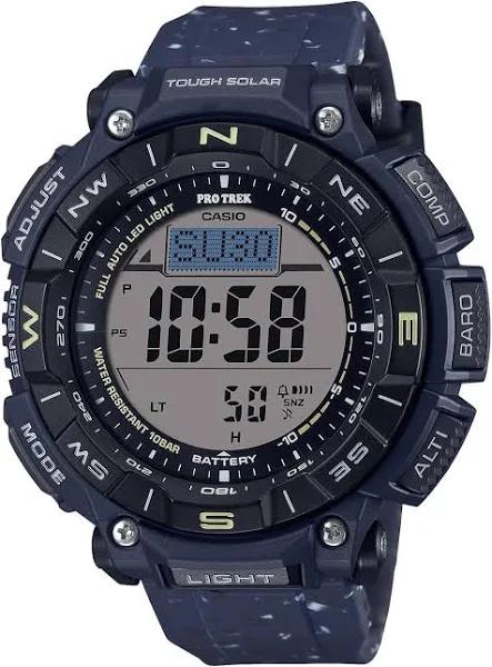 Casio PRG-340 Pro Trek Climber Line Wristwatch Solar Biomass Plastic Navy