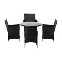 Livsip 5 Pcs Outdoor Dining Set Table & Chairs Patio Furniture Lounge Setting