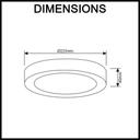 LED 18W Surface Mounted Oyster Light - Tri-CCT Dimmable - IP40