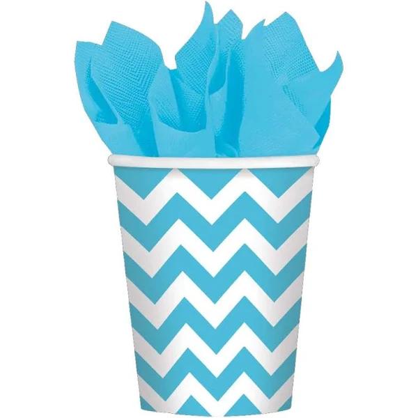 Chevron Cups - Caribbean Blue