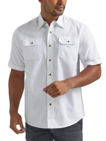 Wrangler Authentics Men's Short Sleeve Classic Woven Shirt