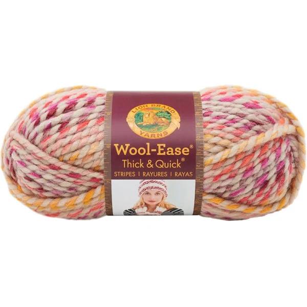 Lion Brand Wool-Ease Thick & Quick Yarn-Spice Market Stripes