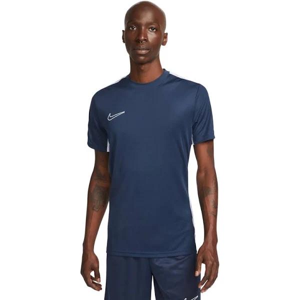 Nike Academy Men's Dri-FIT Short-Sleeve Football Top - Blue - 50% Recycled Polyester