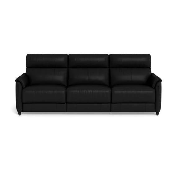 Dexter Leather Electric Recliner Sofa Black by Freedom