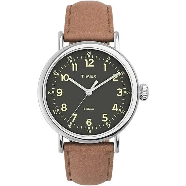 Timex Standard 40mm Leather Strap Watch TW2V27700