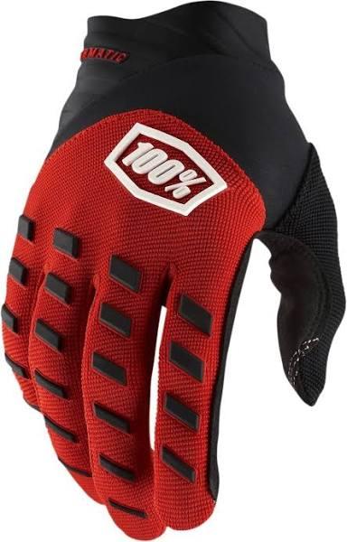 100% Airmatic Gloves (Medium, Red/Black)