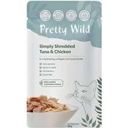 Pretty Wild Cat Food Shredded Chicken & Tuna 80g