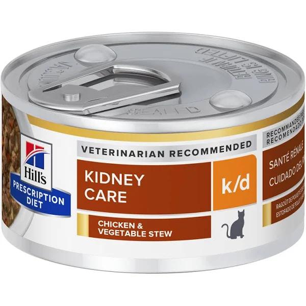 Hill's Prescription Diet k/d Kidney Care Chicken Vegetable Stew Cat Food 82g