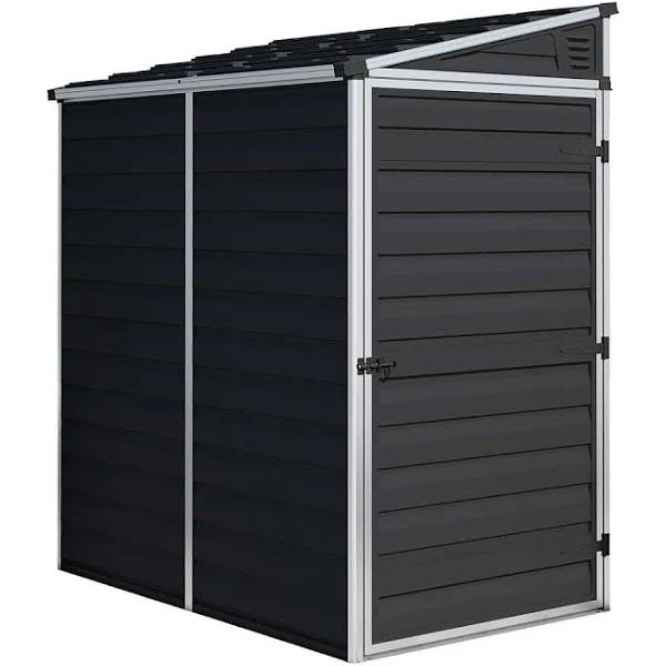 Pent Garden Shed 4×6' | 117x175cm (Colour: Midnight Grey) by Canopia by Palram