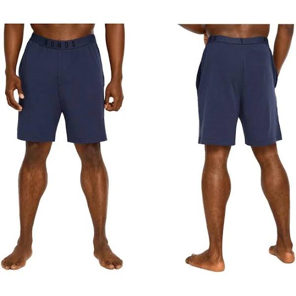 Bonds Mens Comfy Livin Jersey Everyday Cotton Navy Shorts