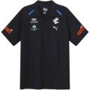 Carlton Football Club 2024 Men’s Team Polo Top in Dark Navy/White/Cfc, Size Large, Cotton/Polyester by Puma