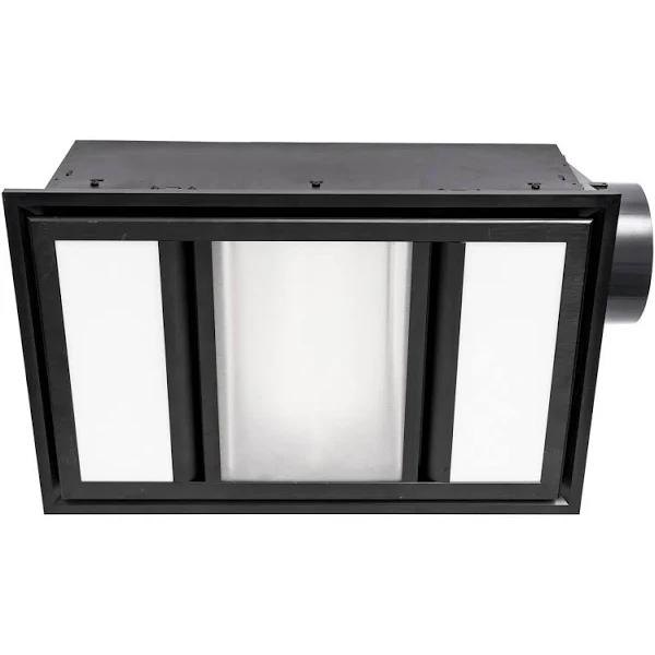 Mercator Domino 3 in 1 Exhaust Fan With 2 x 10W LED Light and Heat Black