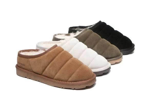 Ultra Puffer Style Women Sheepskin Slippers