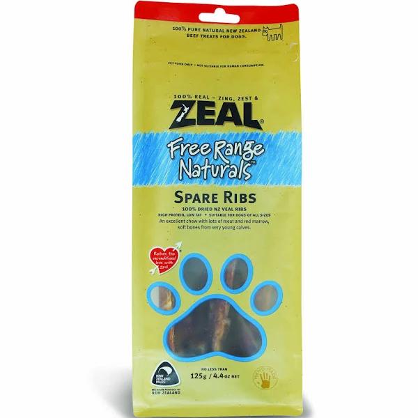 Zeal Dog Treats, Free Range Naturals Spare Ribs | 125g