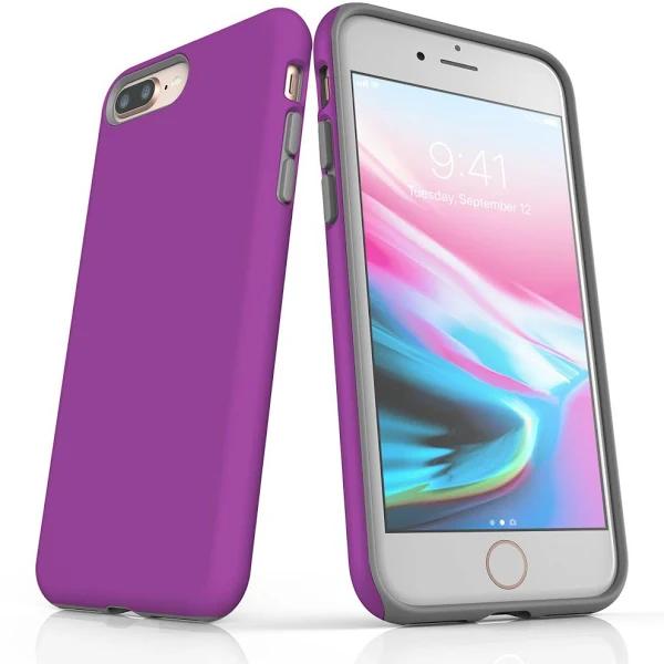 Universal Purple For iPhone 8 Plus Tough Case, Protective Back Cover