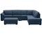 Rumpus Fabric Corner Suite Right-Hand Facing Chaise with Sofa Bed Navy Blue - Upholstered