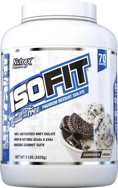 Nutrex Research, IsoFit, Cookies & Cream, 5 lbs (2429 g)