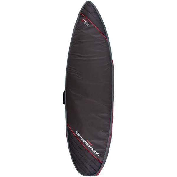 Ocean & Earth Aircon Shortboard Cover Black/Red / 6'4"