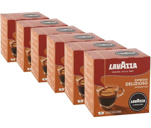 6 x 16pk Lavazza A Modo Mio Coffee Capsules Delizioso