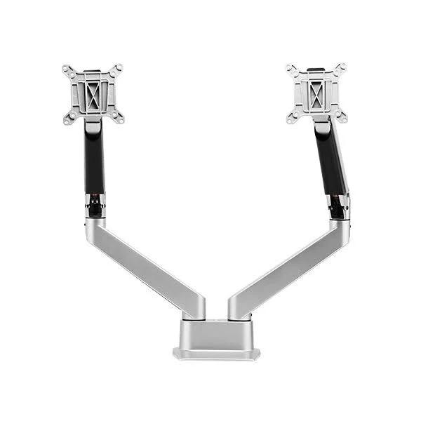 Desky Dual Monitor Arm Silver