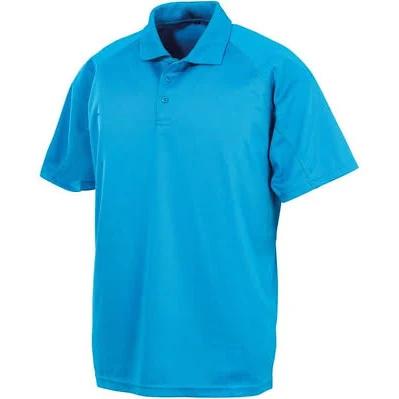 Spiro Impact Mens Performance Aircool Polo T-Shirt Ocean L