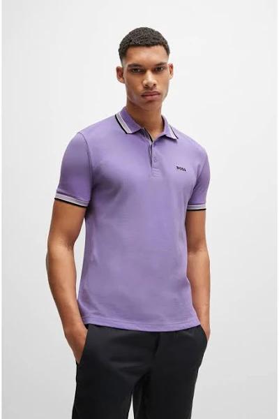 Boss Paddy Polo Shirt - Mens Size Large - 50469055-549 - Purple