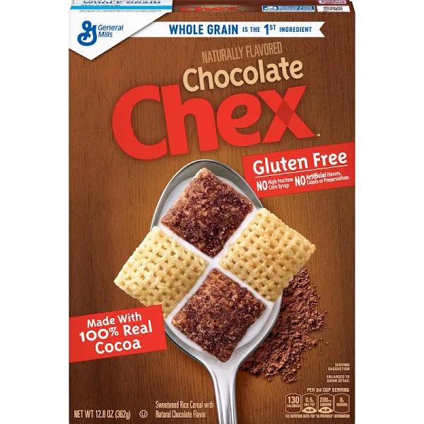 General Mills Chocolate Chex gluten Free Cereal 12.8oz 362g Box