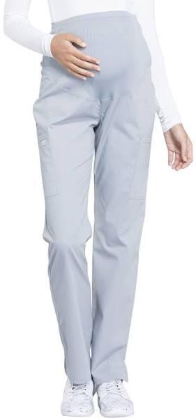 Cherokee Ww220 Maternity Straight Leg Pant 63% Polyester 34% Cotton 3% Spandex poplin, Price/Each - Grey, M