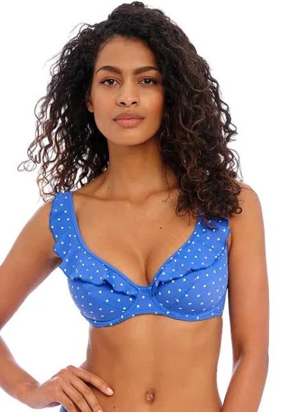 Freya Jewel Cove High Apex Bikini Top Azure Blue / 32DD