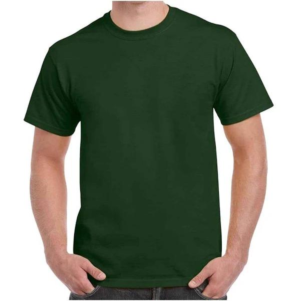 Gildan Mens Heavy Cotton T-Shirt Forest S Cotton Mens T-Shirt