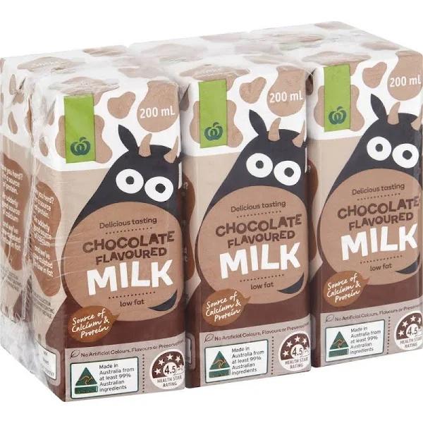 Woolworths Chocolate Milk 6x200ml