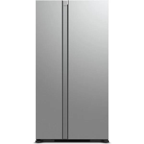 Hitachi 595L Side by Side Inverter Refrigerator Glass Silver RS800PT0GS