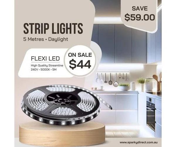 SAL Flexi Smart 5mtr Dimmable Led Strip Light Kit Daylight