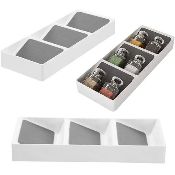 12 x Non Slip 3 Tier Drawer Shelf 39x15x5cm Kitchen Cabinet Pantry Jar Organiser Spice Shelf Holder Organizer For Jars Seasonings and Spice Bottles