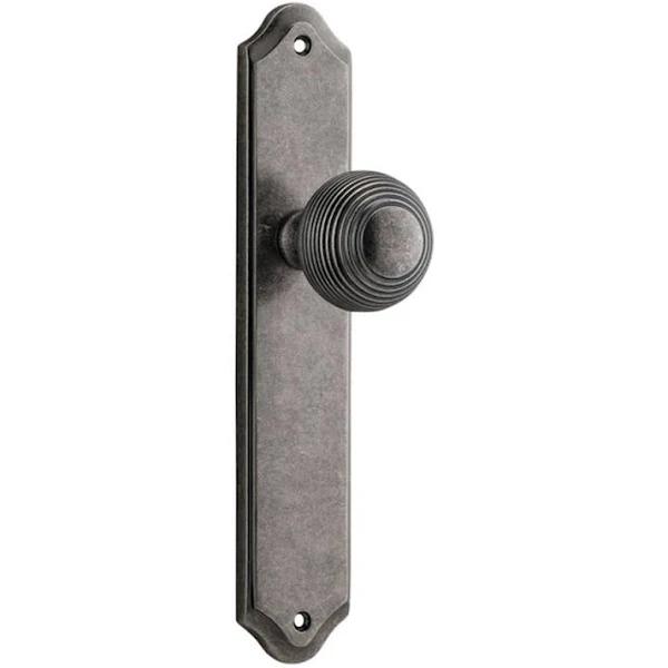 Iver Door Knob Guildford Shouldered Latch Pair Distressed Nickel